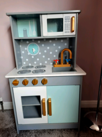 asda wooden kitchen with fridge